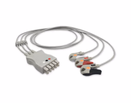 Compatible 3-lead ECG Leadwire with Grabber/Pinch end Molded 0.9m AHA (comparable to GE Healthcare 412682-001) Reusable, Limb Lead, Lead Type: GE Multi-Link, Shielded SKU: EL-MQ3-90G-A
