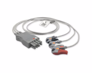 Compatible 3-lead ECG Leadwire with Grabber/Pinch end Molded 0.9m AHA (comparable to Nihon Kohden BR-903PA) Reusable, Limb Lead, Lead Type: Nihon Kohden(BR-9XXP), Shielded SKU: EL-NKB3-90G-A