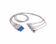 Compatible 5-lead ECG Leadwire with Snap end Molded 0.9m AHA (comparable to Philips M1644A (0.9m)) Reusable, Limb + Chest Lead, Lead Type: Philips IntelliVue, Shielded SKU: EL-PH5-90S-A