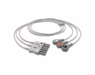 Compatible 3-lead ECG Leadwire with Snap end Individual 0.9m AHA (comparable to Spacelabs 700-0007-00) Reusable, Limb Lead, Lead Type: Spacelabs TruLink, Shielded SKU: EL-SLS3-90S-A