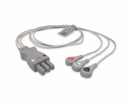 Compatible 3-lead ECG Leadwire with Snap end Molded 0.9m AHA (for use with Siemens) Reusable, Limb Lead, Lead Type: Siemens Dual-Pin, Shielded SKU: EL-SM3-90S-A