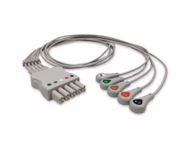 Compatible 5-lead ECG Leadwire with Snap end Molded 0.9m AHA (comparable to Siemens MS16229) Reusable, Limb + Chest Lead, Lead Type: Siemens Dual-Pin, Shielded SKU: EL-SM5-90S-A