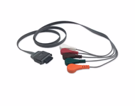 Compatible 5-lead Telemetry ECG Leadwire with Snap end Molded 0.9m AHA (for use with Biomedical Instruments) Reusable, Limb + Chest Lead, Shielded SKU: EL-TBIA5-90S-A