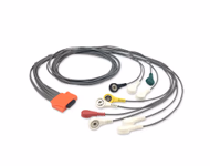 Compatible 10-lead Holter ECG Leadwire with Snap end Molded IEC (for use with Cardioline) Reusable, Limb + Chest Lead, Lead Type: Covidien/Kendall, Shielded SKU: EL-TCDL10-90S-I