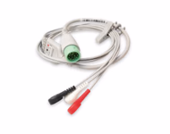 Compatible 3-lead Telemetry ECG Leadwire with Snap end Molded 0.9m AHA (for use with Comen) Reusable, Limb Lead, Shielded SKU: EL-TCM3-90S-A