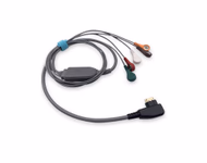 Compatible 5-lead Telemetry ECG Leadwire with Snap end Molded 0.9m AHA (for use with DMS) Reusable, Limb + Chest Lead, Shielded SKU: EL-TDMSB5-90S-A