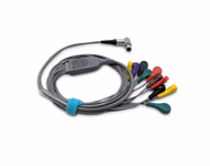 Compatible 10-lead Telemetry ECG Leadwire with Snap end Molded 0.9m AHA (comparable to GE Healthcare 2107229-001) Reusable, Shielded SKU: EL-TGEA10-90S-A