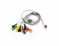 Compatible 7-lead Telemetry ECG Leadwire with Snap end Molded 0.9m AHA (for use with GE Healthcare) Reusable, Shielded SKU: EL-TGED10-90S-A