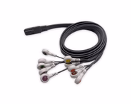 Compatible 10-lead Telemetry ECG Leadwire with Snap end Molded 0.9m AHA (for use with Chancefine) Reusable, Limb + Chest Lead, Shielded SKU: EL-TJDCFB10-90S-A