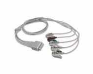 Compatible 5-lead Telemetry ECG Leadwire with Grabber/Pinch end Molded 0.9m AHA (comparable to Mindray 009-004787-00) Reusable, Limb + Chest Lead, Lead Type: Mindray, Shielded SKU: EL-TM5-90G-A