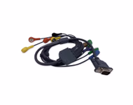 Compatible 10-lead Telemetry ECG Leadwire with Snap end Molded 0.9m AHA (for use with MEGAOYI) Reusable, Limb + Chest Lead, Shielded SKU: EL-TMGY10-90S-A