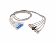 Compatible 5-lead Telemetry ECG Leadwire with Snap end Molded 0.9m AHA (comparable to Philips 989803152071) Reusable, Limb + Chest Lead, Lead Type: Tele IntelliVue, Shielded SKU: EL-TPH5-90S-A