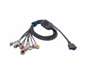 Compatible 10-lead Telemetry ECG Leadwire with Snap end Molded 0.9m AHA (for use with PENG YANG) Reusable, Limb + Chest Lead, Shielded SKU: EL-TPYFY10-90S-A