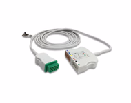 Connector for Compatible 10-lead with Respiratory Rate ECG Trunk Cable AHA (comparable to GE Healthcare 2017006-001)