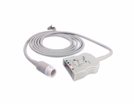 Compatible 10-lead with Defib-Proof (with Resist) ECG Trunk Cable AHA (comparable to Philips M1663A (AHA)) Reusable, Limb + Chest Lead, 2.5m, used with Philips IntelliVue Leadwire SKU: ET-10005R-PH-A