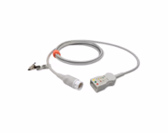 Compatible 3-lead with Defib-Proof (with Resist) ECG Trunk Cable IEC (comparable to Philips M1669A (OEM is AAMI/IEC)) Reusable, 2.5m, used with Philips IntelliVue Leadwire SKU: ET-3005R-PH-I