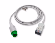 Connector for Compatible 3-lead with Defib-Proof (with Resist) ECG Trunk Cable AHA (comparable to Spacelabs 700-0008-08)