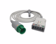 Connector for Compatible 5-lead with Defib-Proof (with Resist) ECG Trunk Cable AHA (comparable to Spacelabs 700-0008-06)