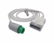Connector for Compatible 5-lead with Defib-Proof (with Resist) ECG Trunk Cable AHA (comparable to Fukuda Denshi CI-700D-5)