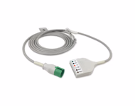 Compatible 6-lead with Defib-Proof (with Resist) ECG Trunk Cable AHA (comparable to Spacelabs 700-0008-59) SKU: ET-6007R-SLD-A