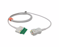 Compatible 3-lead ECG Extension Trunk Cable/Wire (comparable to Draeger MS25951) Reusable, 2.5m, used with Draeger(Single-Pin), IEC SKU: ET-DG3-D-I