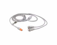 Compatible 2-Channel IBP Adapter Cable (comparable to Siemens 5206581, used with B.D., Transducer) Reusable, 4.0m SKU: IBP-DGB-2BD40