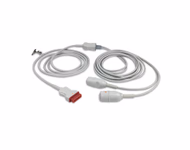 Compatible 2-Channel IBP Adapter Cable (comparable to GE Healthcare 2021197-003, used with Edwards, Transducer) Reusable, 4.0m SKU: IBP-MQ-2EW40