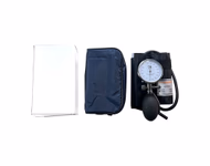 Aneroid Sphygmomanometer for Adult,65mm diameter dial, chrome plated plastic case, PVC bulb, single tube, adult nylon cuff with iron ring, 50*14cm, PVC bladder 1 pcs/box SKU: KT-A011-A2