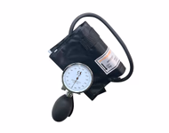 Aneroid Sphygmomanometer for Large Adult, 65mm diameter dial, chrome plated plastic case, PVC bulb, single tube, large adult nylon cuff without iron ring, 62*17.5cm, PVC bladder 1 pcs/box SKU: KT-A011-L1