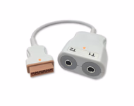 Connector for Compatible 2-Channel Temperature Adapter Cable 0.3m (comparable to GE Healthcare 2104178-002, used with: 400 Series Probe)