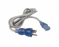 Hospital-Grade Power Cord, NEMA 5-15P to IEC320 C13 Straight Angle, Green Dot, 8ft, SJT 18/3 AWG, 10A 125VAC, Gray Jacket, Clear Blue Connectors Used in Hospitals and Other Medical Settings for Upgrading or Replacing Power Cords for PCs/ Monitors/ Infusion Pumps/ Medical Carts/ Hospital Beds/ ECG/ EKG/ EEG/ Incubtors/ Defibrillators/ Exam Lights/ Procedure Lights and More. They are UL Certified to be Safe and Reliable for Use in Demanding Hospital Environments. SKU: TNC-HPC002