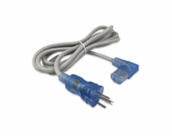Hospital-Grade Power Cord, NEMA 5-15P to IEC320 C13 Left Angle, Green Dot, 8ft, SJT 18/3 AWG, 10A 125VAC, Gray Jacket, Clear Blue Connectors Used in Hospitals and Other Medical Settings for Upgrading or Replacing Power Cords for PCs/ Monitors/ Infusion Pumps/ Medical Carts/ Hospital Beds/ ECG/ EKG/ EEG/ Incubtors/ Defibrillators/ Exam Lights/ Procedure Lights and More. They are UL Certified to be Safe and Reliable for Use in Demanding Hospital Environments. SKU: TNC-HPC004