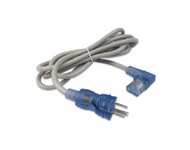 Hospital-Grade Power Cord, NEMA 5-15P to IEC320 C13 Right Angle, Green Dot, 8ft, SJT 18/3 AWG, 10A 125VAC, Gray Jacket, Clear Blue Connectors Used in Hospitals and Other Medical Settings for Upgrading or Replacing Power Cords for PCs/ Monitors/ Infusion Pumps/ Medical Carts/ Hospital Beds/ ECG/ EKG/ EEG/ Incubtors/ Defibrillators/ Exam Lights/ Procedure Lights and More. They are UL Certified to be Safe and Reliable for Use in Demanding Hospital Environments. SKU: TNC-HPC005