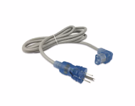 Hospital-Grade Power Cord, NEMA 5-15P to IEC320 C13 Down Angle, Green Dot, 8ft, SJT 18/3 AWG, 10A 125VAC, Gray Jacket, Clear Blue Connectors Used in Hospitals and Other Medical Settings for Upgrading or Replacing Power Cords for PCs/ Monitors/ Infusion Pumps/ Medical Carts/ Hospital Beds/ ECG/ EKG/ EEG/ Incubtors/ Defibrillators/ Exam Lights/ Procedure Lights and More. They are UL Certified to be Safe and Reliable for Use in Demanding Hospital Environments. SKU: TNC-HPC007