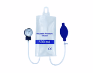 Pressure Infusion Bag 500 ml Transparent TPU, Double Tubes with Metal Aneroid Gauge Reusable, 1 Pc / Bag SKU: TNC-IBP-RPI500GT