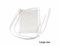 Disposable Telemetry pouch with shoulder strap and viewing window,50pcs/unit With two tie straps, ties to secure both over the head or diagonally. It has a bottom opening for cable routing, Inner Size:255*200mm, 50pcs/pkg SKU: TNC-PH-P001L