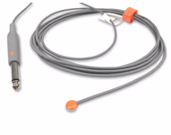 Compatible Adult Skin Surface 400 Series Temperature Probe 3.0m, Straight Connector (comparable to YSI 409B) Reusable, 9.0mm Probe Disc SKU: TS-Y400S-AS30