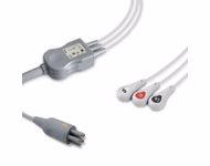 Connector for Compatible 3-lead One-Piece ECG Cable with Snap end (comparable to Colin MC039-55) AHA