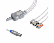 Connector for Compatible 3-lead One-Piece ECG Cable with Grabber/Pinch end (comparable to Siemens 7396448) AHA