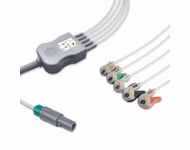 Connector for Compatible 5-lead One-Piece ECG Cable with Grabber/Pinch end (for use with Biosys) AHA