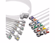 Compatible 10-lead ECG Leadwire with Grabber/Pinch end Individual 0.9m AHA (comparable to Quinton 013-0150-00) Reusable, Limb + Chest Lead, Shielded SKU: EKL-QTB10-G-A