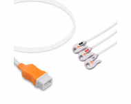 Compatible 3-lead ECG Leadwire with Grabber/Pinch end Molded 0.9m AHA (for use with Kendall) Disposable, Limb Lead, Lead Type: Covidien/Kendall, Shielded SKU: ELD-CV3-90G-A