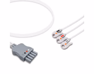 Compatible 3/5-lead ECG Leadwire with Grabber/Pinch end Molded 0.9m AHA (for use with Mindray) Disposable, Limb Lead, Lead Type: Mindray, Shielded SKU: ELD-MRB3-90G-A