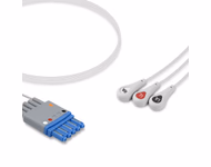 Compatible 3-lead ECG Leadwire with Snap end Individual 0.9m AHA (comparable to Criticare/CSI 1124-A3) Reusable, Limb Lead, Lead Type: Criticare(CSI), Shielded SKU: EL-CSI3-90S-A