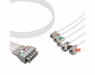 Compatible 5-lead ECG Leadwire with Grabber/Pinch end Individual 0.9m AHA (comparable to GE Healthcare 2106391-001) Reusable, Limb + Chest Lead, Lead Type: GE Multi-Link, Shielded SKU: EL-MQS5-90G-A