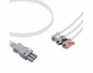 Compatible 3-lead ECG Leadwire with Grabber/Pinch end Molded 0.9m AHA (comparable to Mindray 0010-30-42898) Reusable, Limb Lead, Lead Type: Mindray, Shielded SKU: EL-MR3-90G-A