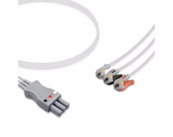 Connector for Compatible 3-lead ECG Leadwire with Mini Grabber end Molded 0.9m AHA (for use with Mindray)