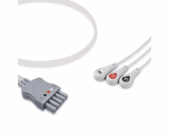 Compatible 3/5-lead ECG Leadwire with Grabber/Pinch end Molded 1.3m AHA (comparable to Mindray 1.3m) Reusable, Limb Lead, Lead Type: Mindray, Shielded SKU: EL-MRB3-130S-A
