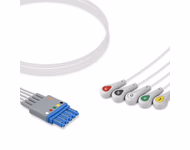 Compatible 5-lead ECG Leadwire with Snap end Molded 0.9m IEC (comparable to Philips M1645A) Reusable, Limb + Chest Lead, Lead Type: Philips IntelliVue, Shielded SKU: EL-PH5-90S-I