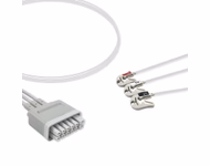 Compatible 3-lead Telemetry ECG Leadwire with Grabber/Pinch end Molded 0.6m AHA (comparable to Mindray 009-004771-00) Reusable, Limb Lead, Lead Type: Mindray, Shielded SKU: EL-TM3-60G-A